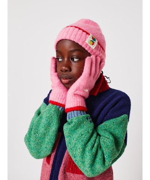 BOBO CHOSES(ボボショーズ)の「Roll The Dice beanie(ニットキャップ/ビーニー・キッズ・ピンク・HEAD54/HEAD52)」の4枚目の写真