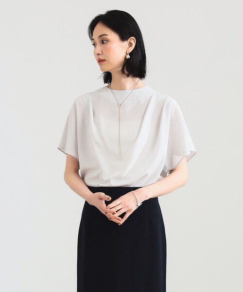 Demi-Luxe BEAMS（デミルクス ビームス）の「タック シアー ブラウス（シャツ/ブラウス・レディース・ブラック/ブラック系その他・ONE SIZE）」の12枚目の写真