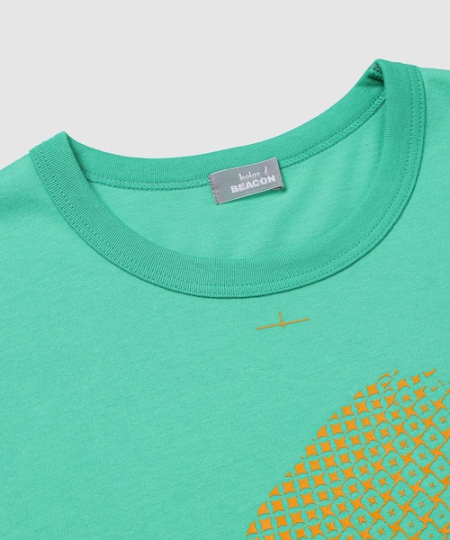 kolor BEACON（カラービーコン）の「25WBM-T08235（Tシャツ/カットソー・メンズ・ベージュ/ライトグリーン/ホワイト・3/2）」の5枚目の写真