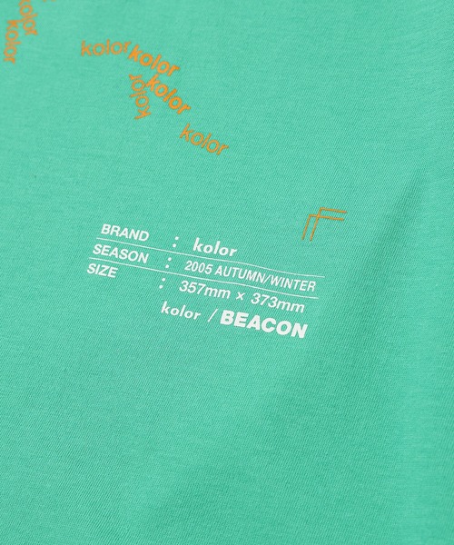 kolor BEACON（カラービーコン）の「25WBM-T08235（Tシャツ/カットソー・メンズ・ベージュ/ライトグリーン/ホワイト・3/2）」の6枚目の写真