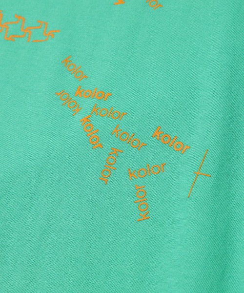 kolor BEACON（カラービーコン）の「25WBM-T08235（Tシャツ/カットソー・メンズ・ベージュ/ライトグリーン/ホワイト・3/2）」の7枚目の写真