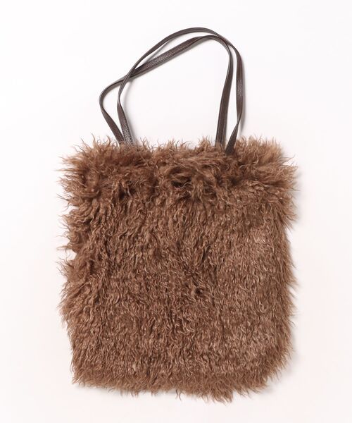 emesuelee(エメスーリー)の「ロングファー トートバッグ(トートバッグ・レディース・ベージュ/モカ/ブラウン・フリー)」の11枚目の写真