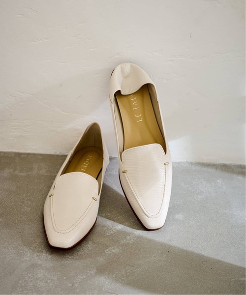 LE TALON（ルタロン）の「《追加》スクエアステッチソフトローファー（ローファー・レディース・アイボリー/ブラウン・21.5/22cm/22.5cm/23cm/23.5cm/24cm/24.5cm/25cm/25.5cm/26cm）」の18枚目の写真