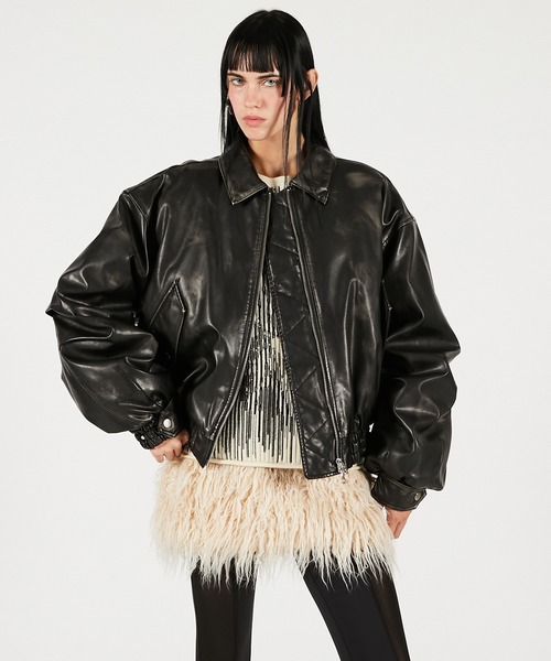 フライトレザーボンバージャケット / Flight Leather Bomber Jacket