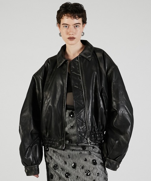 フライトレザーボンバージャケット / Flight Leather Bomber Jacket
