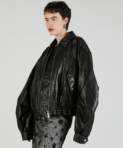 フライトレザーボンバージャケット / Flight Leather Bomber Jacket