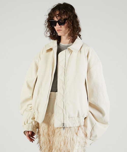 PRANK PROJECT（プランクプロジェクト）の「フライトレザーボンバージャケット / Flight Leather Bomber Jacket（その他アウター・レディース・ブラック/ホワイト・FREE）」の13枚目の写真