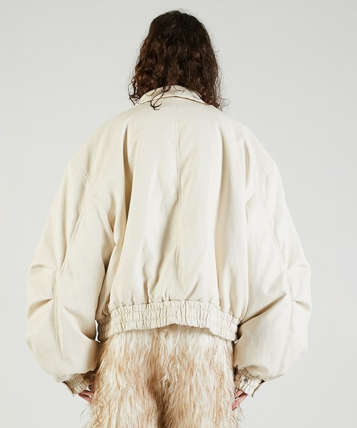 PRANK PROJECT（プランクプロジェクト）の「フライトレザーボンバージャケット / Flight Leather Bomber Jacket（その他アウター・レディース・ブラック/ホワイト・FREE）」の18枚目の写真