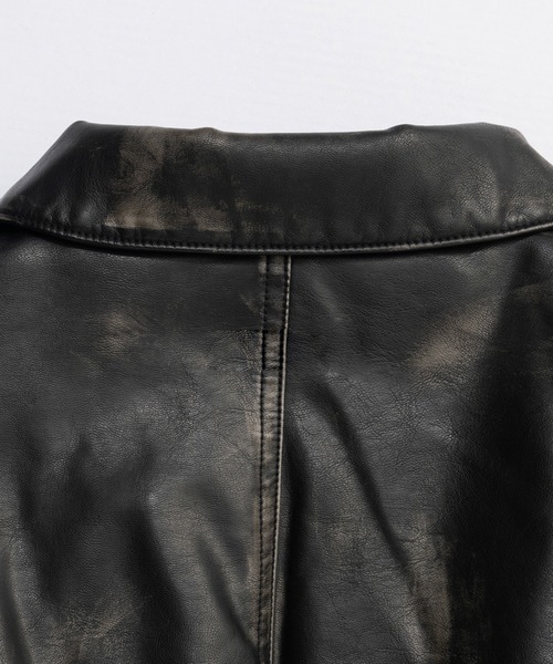 PRANK PROJECT（プランクプロジェクト）の「フライトレザーボンバージャケット / Flight Leather Bomber Jacket（その他アウター・レディース・ブラック/ホワイト・FREE）」の21枚目の写真