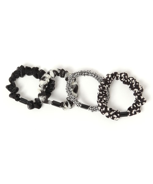 niko and...（ニコアンド）の「4セットヘアゴム3（ヘアゴム・レディース・ブラウン/ブラック・0）」の2枚目の写真