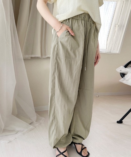 ReRe(リリ)の「ドローストリングパンツ(その他パンツ・レディース・ブラック/ダークグレー/モカ/ダークカーキ/オフホワイト・MEDIUM)」の6枚目の写真