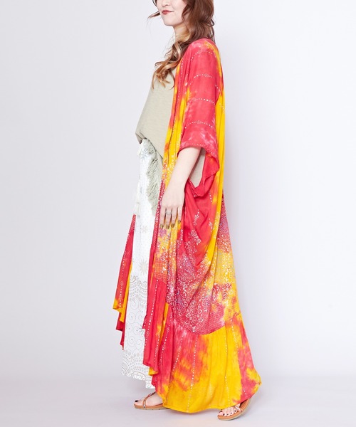 チャイハネ（チャイハネ）の「【チャイハネ】ジンニーヤーロングカーディガン（カーディガン/ボレロ・レディース・レッド/グリーン/ブラック・FREE）」の12枚目の写真