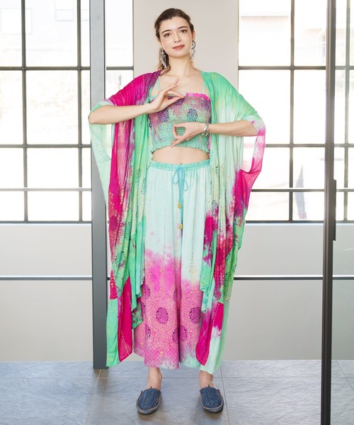 チャイハネ（チャイハネ）の「【チャイハネ】ジンニーヤーロングカーディガン（カーディガン/ボレロ・レディース・レッド/グリーン/ブラック・FREE）」の6枚目の写真