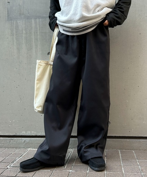 link lot(リンクロット)の「【ウエストバッグゴム】ルーズシルエットストレートトラウザーパンツ(チノパンツ・メンズ・ブラック/ホワイト/ベージュ・M/L)」の17枚目の写真