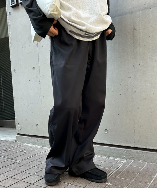 link lot(リンクロット)の「【ウエストバッグゴム】ルーズシルエットストレートトラウザーパンツ(チノパンツ・メンズ・ブラック/ホワイト/ベージュ・M/L)」の19枚目の写真