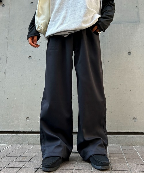 link lot(リンクロット)の「【ウエストバッグゴム】ルーズシルエットストレートトラウザーパンツ(チノパンツ・メンズ・ブラック/ホワイト/ベージュ・M/L)」の20枚目の写真