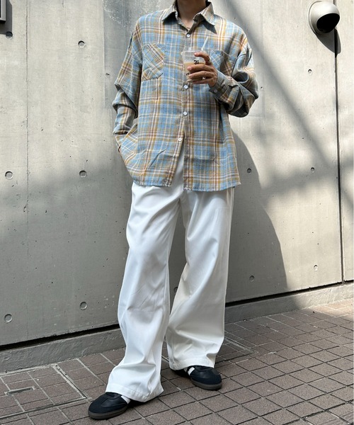link lot(リンクロット)の「【ウエストバッグゴム】ルーズシルエットストレートトラウザーパンツ(チノパンツ・メンズ・ブラック/ホワイト/ベージュ・M/L)」の15枚目の写真