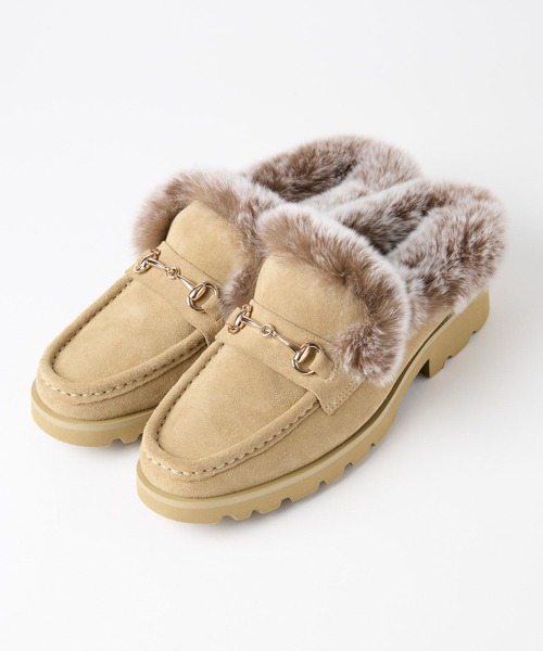 BARNYARDSTORM(バンヤードストーム)の「BARNYARDSTORM / ARTESANOS(アルテサノス) / ファーローファー(ローファー・レディース・ベージュ・38/37)」の14枚目の写真