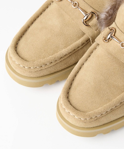 BARNYARDSTORM(バンヤードストーム)の「BARNYARDSTORM / ARTESANOS(アルテサノス) / ファーローファー(ローファー・レディース・ベージュ・38/37)」の15枚目の写真