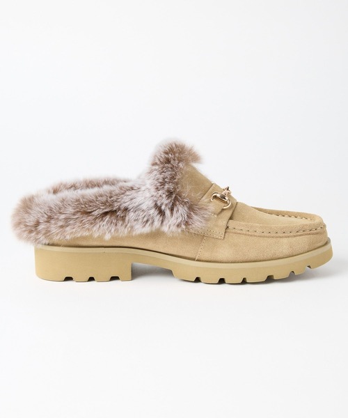 BARNYARDSTORM(バンヤードストーム)の「BARNYARDSTORM / ARTESANOS(アルテサノス) / ファーローファー(ローファー・レディース・ベージュ・38/37)」の19枚目の写真