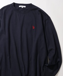 【U.S. POLO ASSN./ユーエスポロアッスン】 ロゴ刺繍 ロングスリーブ Tシャツ