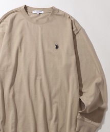 【U.S. POLO ASSN./ユーエスポロアッスン】 ロゴ刺繍 ロングスリーブ Tシャツ