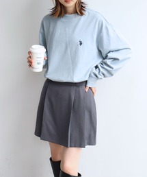 【U.S. POLO ASSN./ユーエスポロアッスン】 ロゴ刺繍 ロングスリーブ Tシャツ