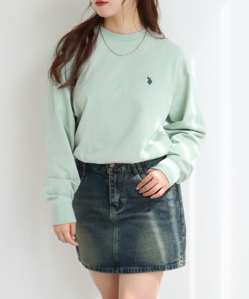 U.S. POLO ASSN.(ユーエスポロアッスン)の「【U.S. POLO ASSN./ユーエスポロアッスン】 ロゴ刺繍 ロングスリーブ Tシャツ(Tシャツ/カットソー・メンズ・ブラック/オフホワイト/グリーン/ネイビー/ライトベージュ/ブルーグレー/オートミール・LL/L/M)」の8枚目の写真