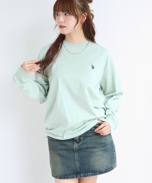 U.S. POLO ASSN.(ユーエスポロアッスン)の「【U.S. POLO ASSN./ユーエスポロアッスン】 ロゴ刺繍 ロングスリーブ Tシャツ(Tシャツ/カットソー・メンズ・ブラック/オフホワイト/グリーン/ネイビー/ライトベージュ/ブルーグレー/オートミール・LL/L/M)」の10枚目の写真