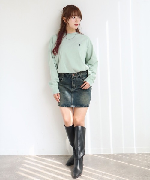 U.S. POLO ASSN.(ユーエスポロアッスン)の「【U.S. POLO ASSN./ユーエスポロアッスン】 ロゴ刺繍 ロングスリーブ Tシャツ(Tシャツ/カットソー・メンズ・ブラック/オフホワイト/グリーン/ネイビー/ライトベージュ/ブルーグレー/オートミール・LL/L/M)」の11枚目の写真