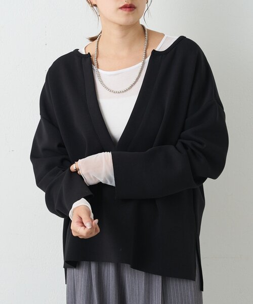 SHENERY（シーナリー）の「袖シアーカットソー（Tシャツ/カットソー・レディース・ブラック/オフホワイト/ピンク/ブラウン・FREE）」の5枚目の写真