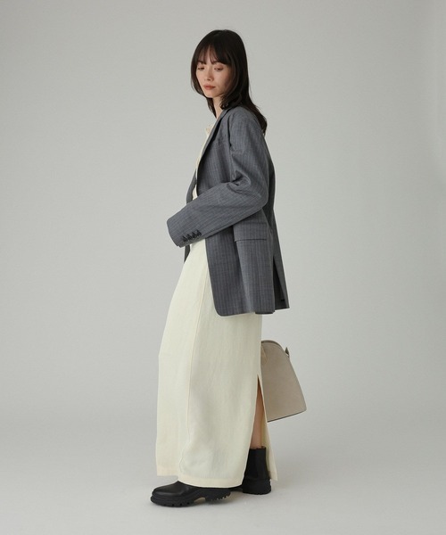 BABYLONE（バビロン）の「【多機能素材】シングルオーバージャケット（テーラードジャケット・レディース・グレー/チャコール・フリー）」の13枚目の写真