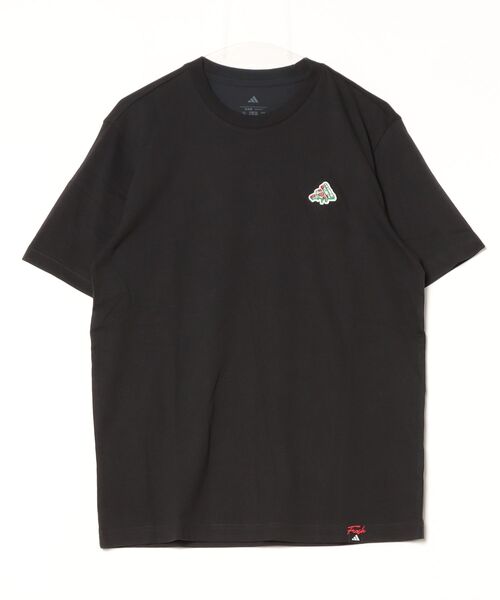 adidas(アディダス)の「アディダス adidas ミニピザ グラフィックTシャツ(Tシャツ/カットソー・メンズ・ブラック/ダークグリーン・S/M/L/LL/3L)」の4枚目の写真