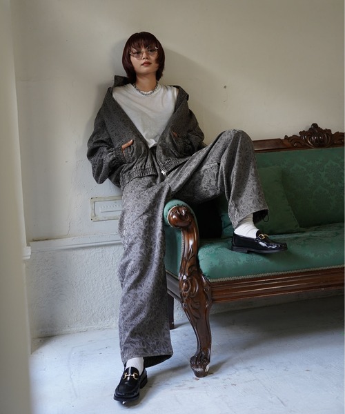 セール】ATELANE / ピグメントジャガードセットアップ/トラックトップ