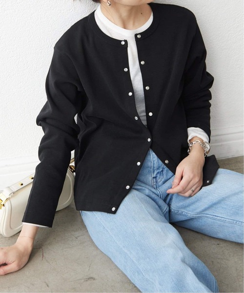セール】《WEB限定/追加》フライスパールボタンカーディガン  