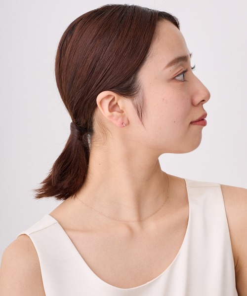 CALIN STANDARD(カリンスタンダード)の「◆金属アレルギー対応◆◆made in japan◆【純金厚メッキ】ビジューライン 極小ミニマルカーブピアス(ピアス(両耳用)・レディース・シルバー/ゴールド/ピンクゴールド・FREE)」の10枚目の写真