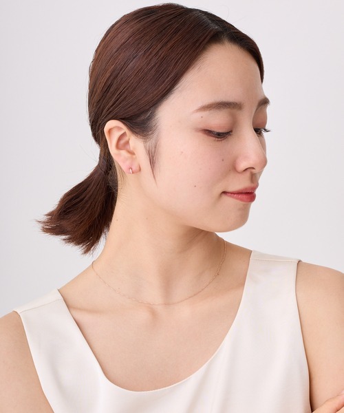 CALIN STANDARD(カリンスタンダード)の「◆金属アレルギー対応◆◆made in japan◆【純金厚メッキ】ビジューライン 極小ミニマルカーブピアス(ピアス(両耳用)・レディース・シルバー/ゴールド/ピンクゴールド・FREE)」の11枚目の写真
