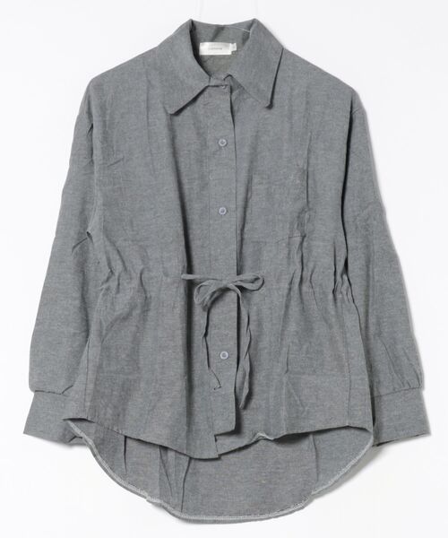 cammie(キャミー)の「ドローストリングオーバーサイズシャツ(シャツ/ブラウス・レディース・サックスブルー/グレー・MEDIUM/LARGE)」の15枚目の写真