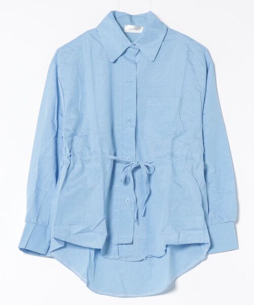 cammie(キャミー)の「ドローストリングオーバーサイズシャツ(シャツ/ブラウス・レディース・サックスブルー/グレー・MEDIUM/LARGE)」の13枚目の写真