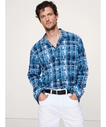 Banana Republic | リラックスフィット プレイド テクスチャー リゾートシャツ(シャツ/ブラウス)