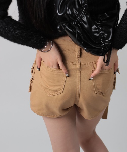 NANAHACHI(ナナハチ)の「ベルト付き コンパクトカーゴショートパンツ(カーゴパンツ・レディース・ブラック/ベージュ・SMALL/MEDIUM)」の22枚目の写真