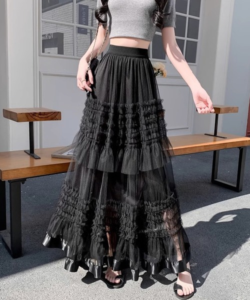 サテンチュールスカート（スカート）｜by LEGNA（バイレグナ）の