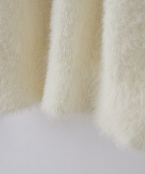 PENNEYS（ぺニーズ）の「PENNEYS/ペニーズ 別注 THE FOX ロゴ ワンポイント刺繍 ロングフェザーオーバーサイズ プルオーバーニット（ニット/セーター・レディース・アイボリー/チェリーレッド/ダークグレー/ネイビー/ベージュ/ブラック・L/M）」の14枚目の写真