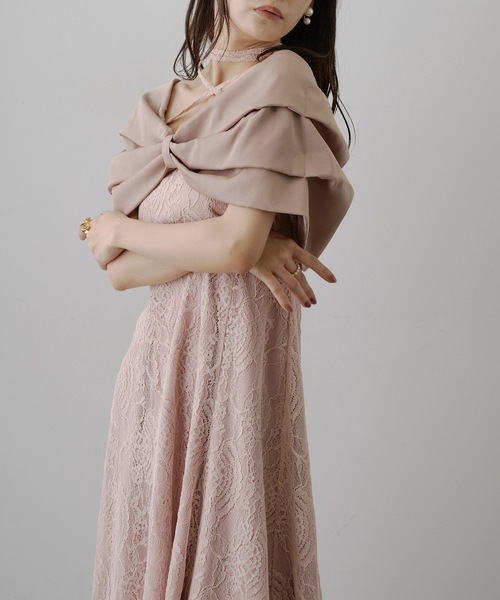 リボンケープレースドレス（ドレス）｜HEIREN（ヘイレーン）の