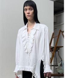 OPEN Yy（オープンワイワイ）の「OPEN Yy/オープンワイワイ/RUFFLE TRIM BLOUSE（シャツ/ブラウス・メンズ）」