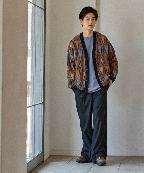 niko and...(ニコアンド)の「ワイドストレートスラックス(スラックス・メンズ・ブラウン/チャコール/ブラック/グレー・MEDIUM/LARGE)」の5枚目の写真