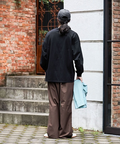 niko and...(ニコアンド)の「ワイドストレートスラックス(スラックス・メンズ・ブラウン/チャコール/ブラック/グレー・MEDIUM/LARGE)」の8枚目の写真