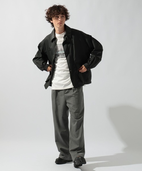 niko and...(ニコアンド)の「ワイドストレートスラックス(スラックス・メンズ・ブラウン/チャコール/ブラック/グレー・MEDIUM/LARGE)」の13枚目の写真