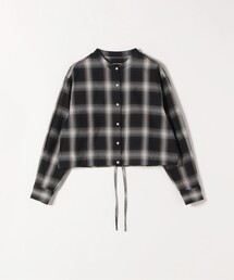 nicholson&nicholson | nicholson&nicholson:〈手洗い可能〉ショート ギャザー チェック シャツ ブラウス(シャツ/ブラウス)