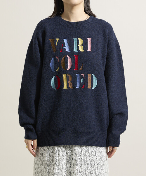 FREAK'S STORE(フリークスストア)の「カラフル刺繍ロゴニット(ニット/セーター・レディース・オフホワイト/ネイビー・フリ-)」の16枚目の写真